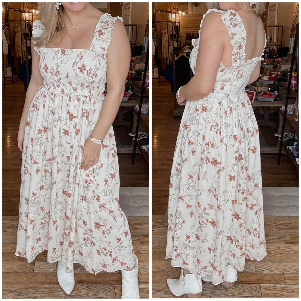 LAST 1 ! Jacquie The Label Feminine Ivory Maxi Dress - Picture 10 of 11